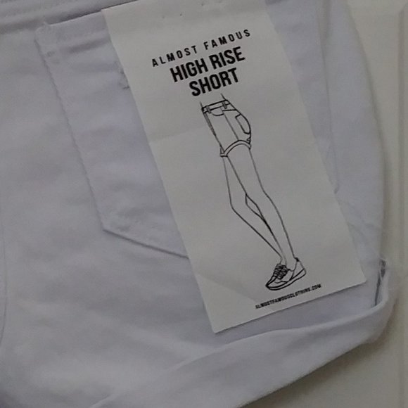Almost Famous Distress Shorts Size 3 White - Picture 14 of 14